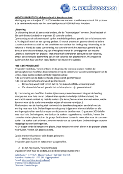 HOOFDLUIS-PROTOCOL rk-basisschool H.Henricusschool Met