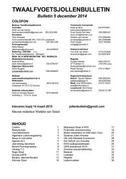 bulletin 2014/5 - De Twaalfvoetsjollenclub