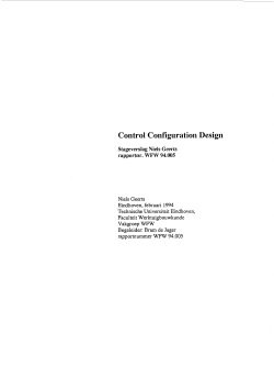 Control Configuration Design - Technische Universiteit Eindhoven