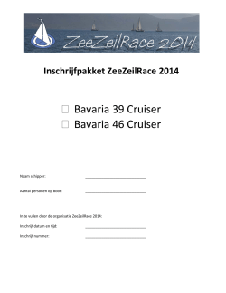 Inschrijfpakket ZeeZeilRace 2014