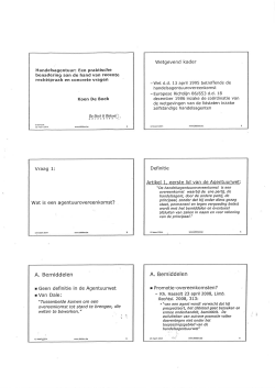 Handelsagentuur: Een praktische