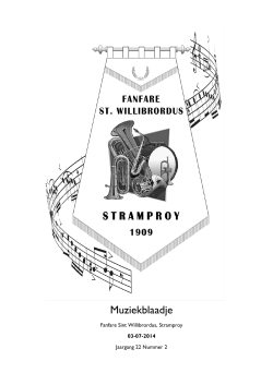 Muziekblaadje - Fanfare St. Willibrordus Stramproy