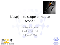 Liespijn: to scope or not to scope?