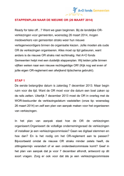 STAPPENPLAN NAAR DE NIEUWE OR (26 MAART 2014) Ready