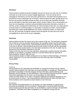 Disclaimer Interconsultants besteedt de grootst mogelijke zorg aan