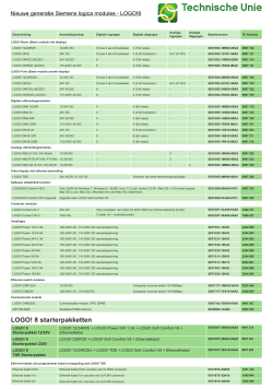 Assortimentsoverzicht LOGO! 8 met klikbare artikelnummers (PDF)