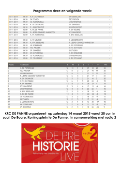 Infokrant KRC - KSV Veurne