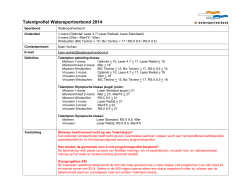 Talentprofiel 2014 - Watersportverbond
