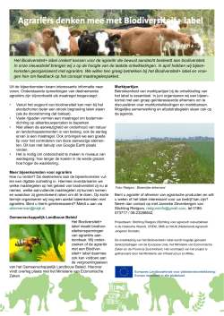 Agrarirs denken mee met Biodiversiteit+ label