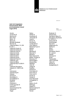 Lijst met toegestane druivenrassen BGA provincienamen (vanaf