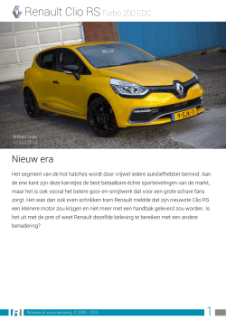 Rijtesten.nl: test Renault Clio RS