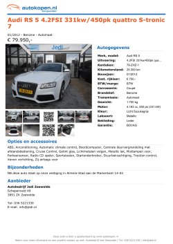 Audi RS 5 4.2FSI 331kw/450pk quattro S-tronic 7