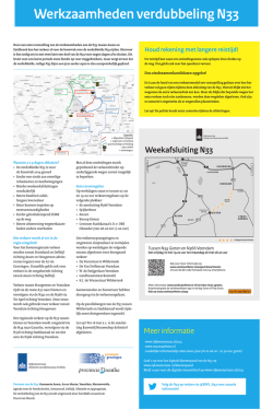 Infopagina werkzaamheden verdubbeling N33