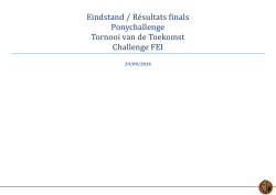 Eindstand / R&eacute; sultats finals Ponychall&eacute;ng&eacute; Tornooi van d&eacute;