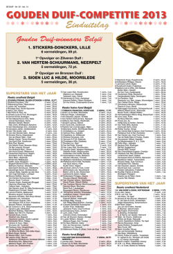 Gouden duif-competitie 2013