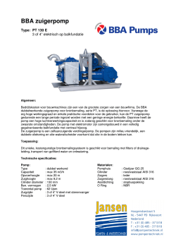Info PT130E - Jansen Water Pompentechniek