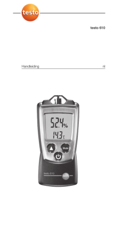 Handleiding nl testo 610