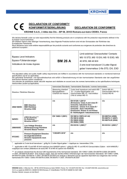 EC Declaration of Conformity (Languages: EN-DE-FR-ES-IT-PT-NL