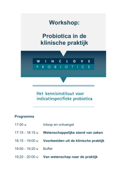 Probiotica in de klinische praktijk - Zorgprofessional