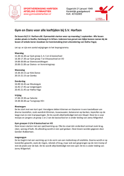 Gym en Dans voor alle leeftijden bij S.V. Harfsen