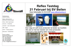 Reflex Testdag 21 Februari bij SV Beilen Voor informatie
