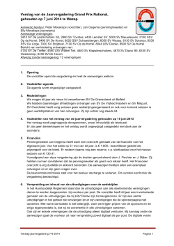 Verslag Jaarvergadering GPN 2014