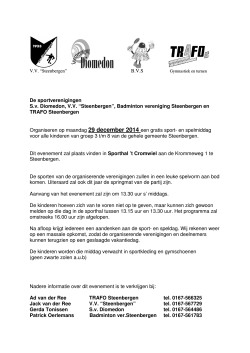 B.V.S De sportverenigingen S.v. Diomedon, V.V. “Steenbergen