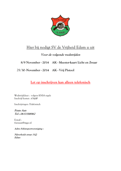 Hier bij nodigt SV de Vrijheid Edam u uit