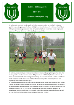 SVO D1 – SC Nijmegen D1 05-04-2014