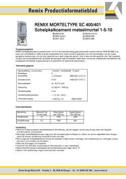 REMIX MORTELTYPE SC 400/401 Schelpkalkcement metselmortel