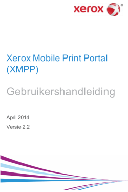 Xerox Mobile Print Portal 2.2 Gebruikershandleiding