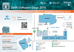 Floorplan/meeting rooms Delft Software Days 2014 DSD