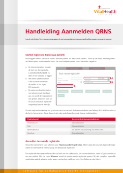 Handleiding Aanmelden QRNS