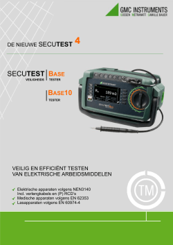 Nieuwe Secutest Base (10) tester - GMC