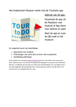 Het Anatomisch Museum werkt met de TourtoDo app