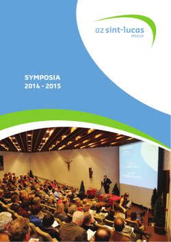 SYMPOSIA 2014 - 2015 - AZ Sint
