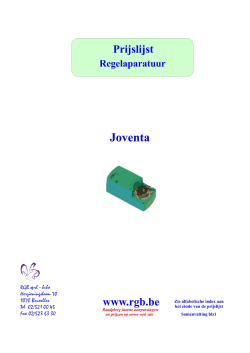 Prijslijst Joventa produkten