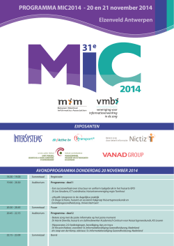 PROGRAMMA MIC2014 - 20 en 21 november 2014