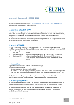 Informatie Deelname DBC COPD 2014