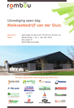Open dag 19 april 2014 Melkveebedrijf Van der Sluis te