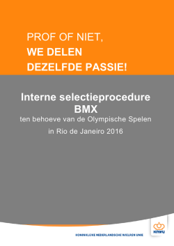 Interne selectieprocedure BMX