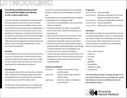 Hoorzitting evaluatie Structuurvisie/ Provinciale Ruimtelijke