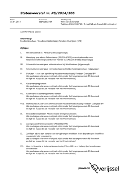 Statenvoorstel nr. PS/2014/306 - Rekenkamer Oost