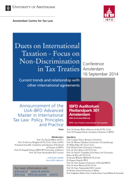 UvA FdR conference Duets on International Taxation