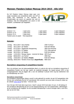 Deelnamevoorwaarden Flanders Indoor Mencup 2014-2015