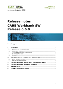 releasenotes Werkbank SW 6.6.0 - RIGD