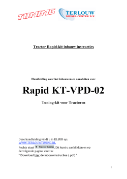 Rapid VPD-02 inbouwinstructies