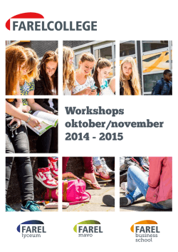 Workshops oktober november 2014 - 2015
