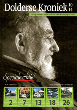 In dit nummer o.a.: 17e jaargang, nummer 4, oktober 2014