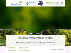 Ontwikkeling van responsief leiderschap in AOC